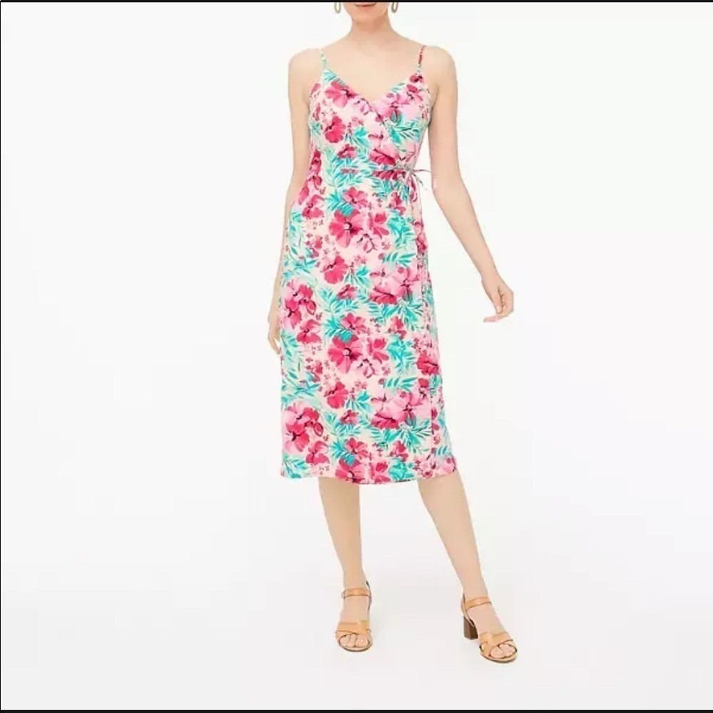 NWT J. Crew Factory floral midi wrap dress▪️size 8